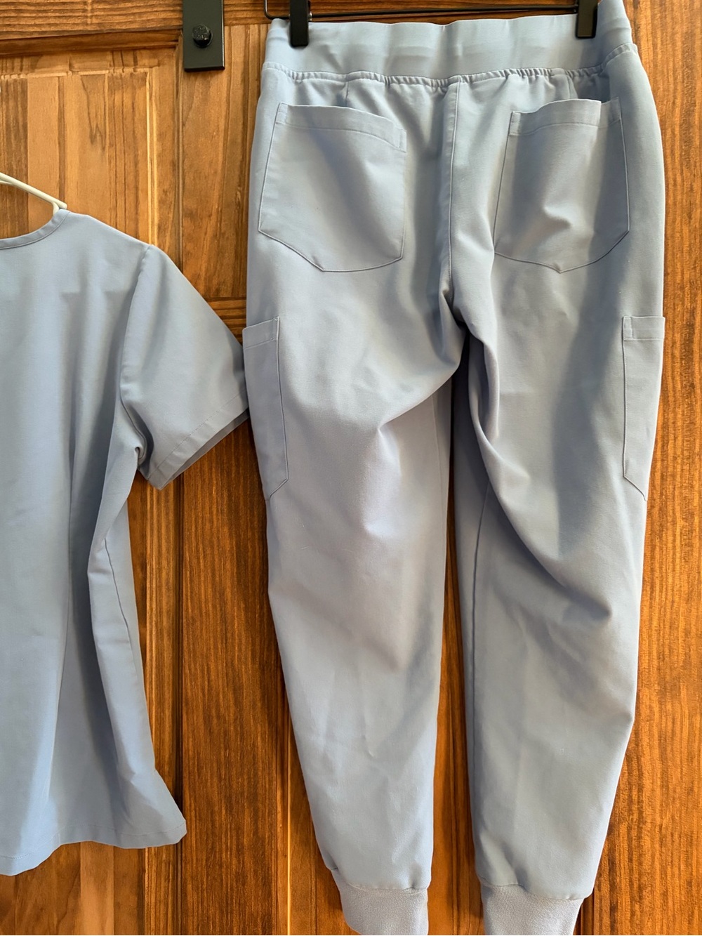 Light Blue Women's Drawstring Jogger Pants - Relaxed Track Style - Picture 6 of 8